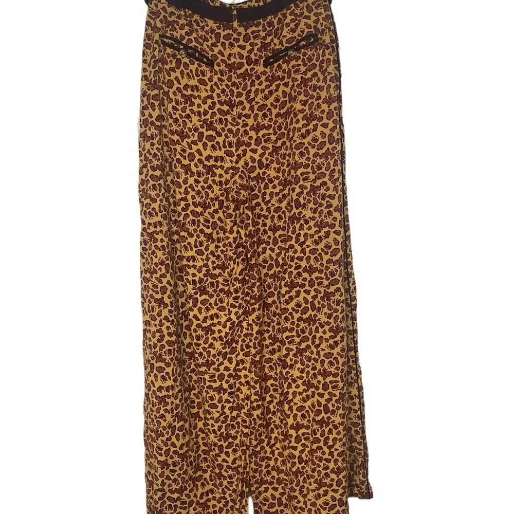 Free People Leopard Print Bennie Pant